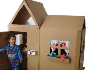 Wholesale Long Service Life Cardboard Paper House For 2-5 Years Old Children from china suppliers