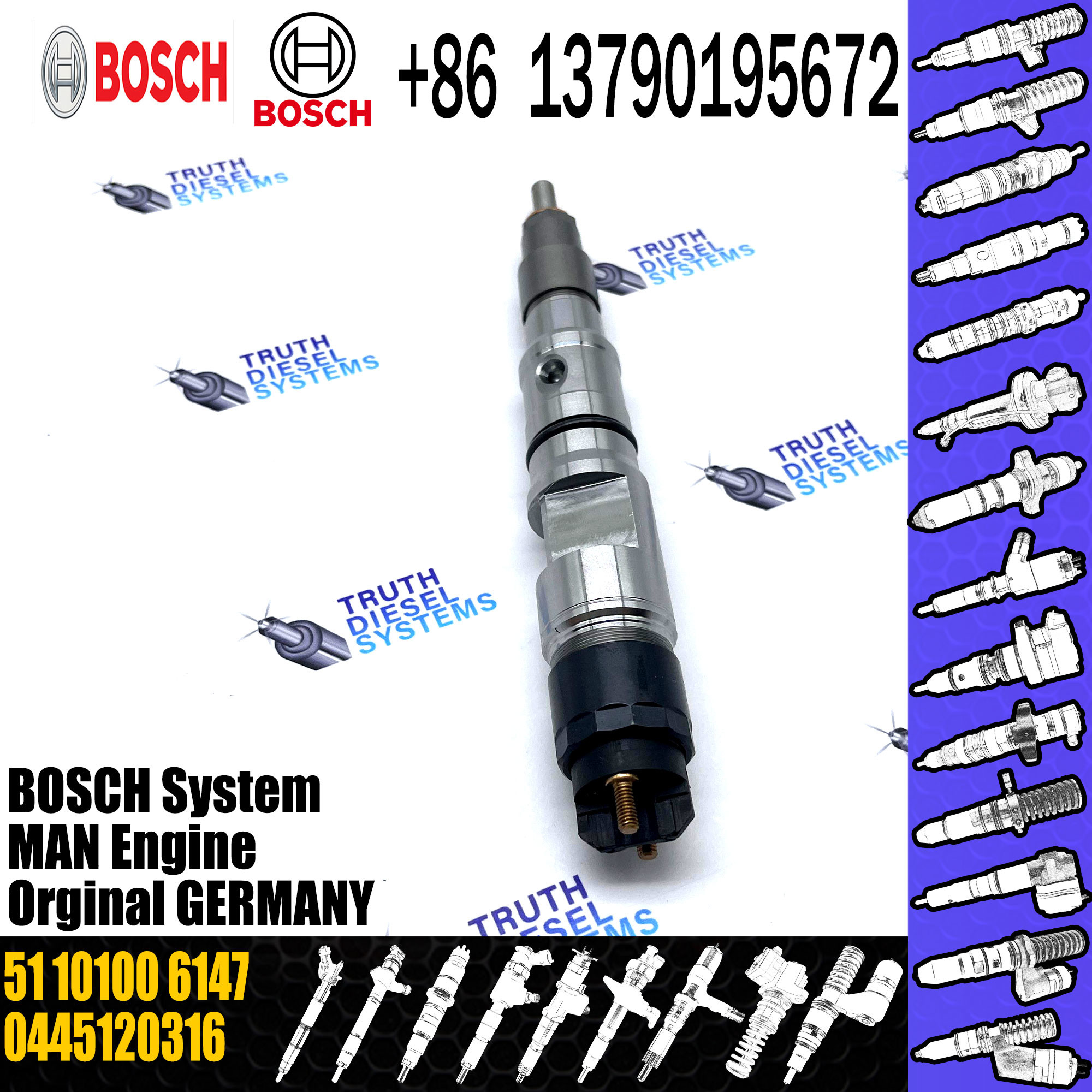 Diesel Common Rail Injector 0445120316 0445120317 0445120315 51101006147 FOR BOSCH