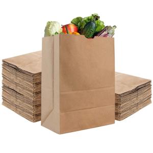 Wholesale Eco-Friendly Fresh Fruits Vegetables Packaging Kraft Paper Bag with Luxury Design from china suppliers