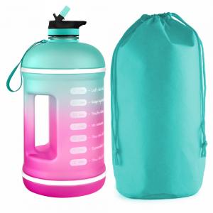 BPA Free 64 oz Half Gallon Motivational Water Bottle Jug For Fitness Gym Outdoor