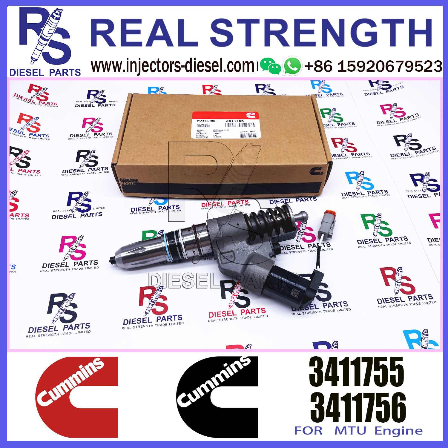 Diesel Engine Fuel Injector 3411754 3083863 3411756 3609925 3083849 3087772 3411755