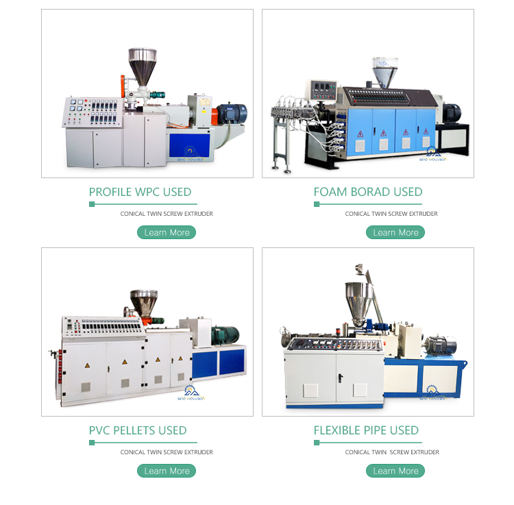 HSJZ-65/132 Multifunctional 37kW Conical Twin Screw Extruder PVC