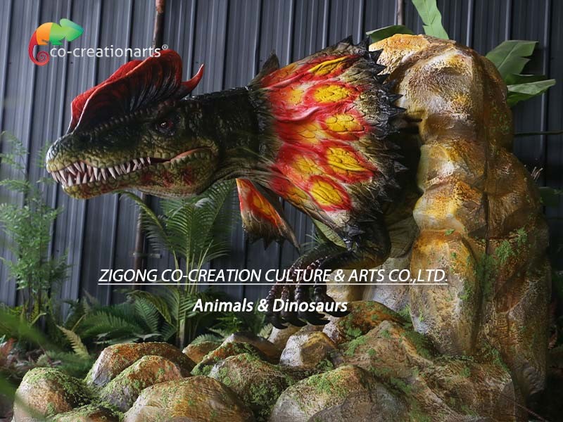 Roar Sound Dinosaur Animatronics In Theme Park Museum Exhibition