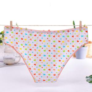 Wholesale Sanding milk fiber printing young girls thong underwear from china suppliers