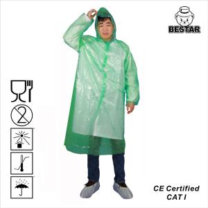 Wholesale Waterproof Disposable Plastic Raincoat PE Rain Poncho With Hood from china suppliers