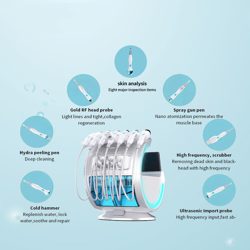 CO2 RF Smart Ice Blue Hydrafacial Microdermabrasion Machine Skin Whitening
