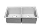 Hand Made Top Mount Stainless Steel Kitchen Sink Easy Installation / Stainless