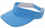 Sky Blue 3 Panels Twill Sun Visor Hat August Sportswear / Self Fabric Sweatband