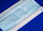 Adult Blue White Disposable Medical Mask With Flexible Adjustable Earloops