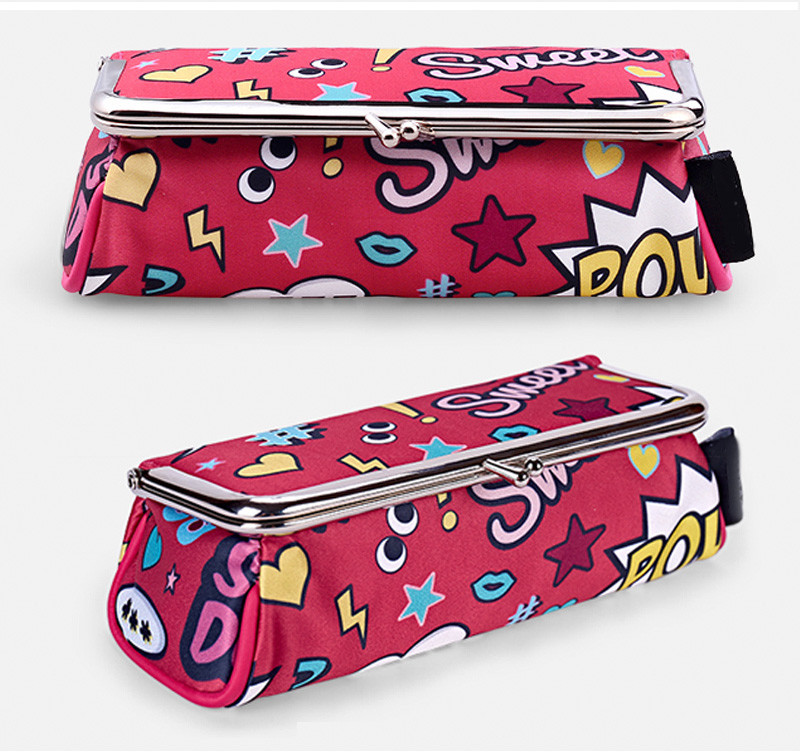 Professional Custom Red Cartoon Portable Cute Cosmetic Make Up Travel Bag