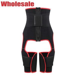 Wholesale Sweat Waist And Thigh Trimmer red neoprene thigh burner trimmer MHW100078R from china suppliers