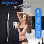 Brass Shower And Tub Faucet Sets With Shower Head Size 25*25cm 304 SS Material
