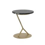 Living Room Round Small Stainless Steel End Table With antique Bronze Table