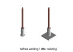 Insulation pin (ISA) Welding studs for drawn arc stud welding