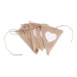 Triangle Natural Jute 17x13cm Decoration Flag Line