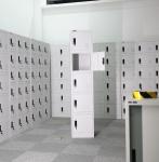 Steel Furniture 1 Line 5 Doors Metal Lockers Structure Wardrobe