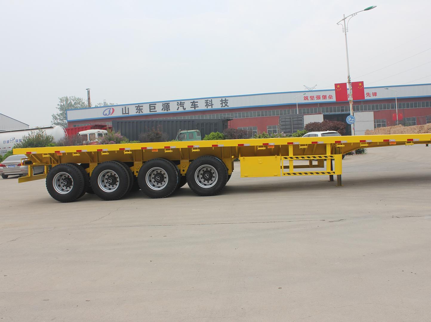 High Bed Container Chassis 4 Axles 20 40 48 53 Feet Trailer for Container Transport