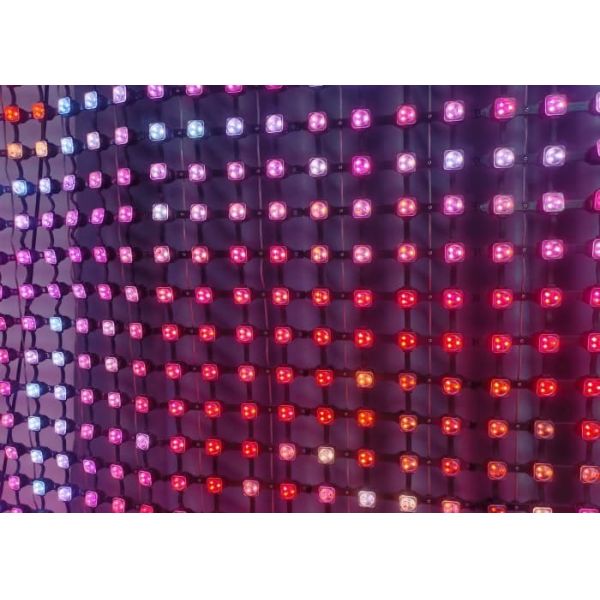 P62.5 Outdoor Waterproof Led Net Screen Lightweight Thin and Flexible Mesh Led Display for Media Facade Lighting