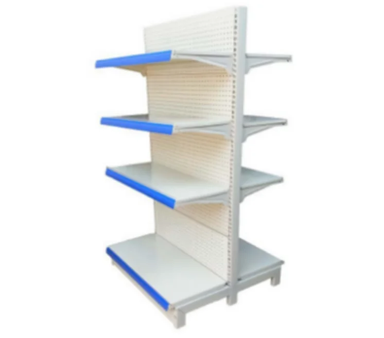 Steel supermarket shelves gondola shelving double-sided supermarket shelves