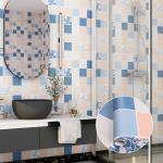 Mosaic Tile Stickers 3D Waterproof Decal for Kitchen Decor DIY Adhesive