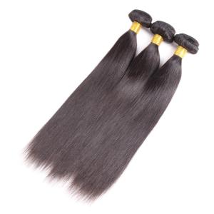 Wholesale 9A Unprocessed Indian Human Hair Bundles Straight 12''- 32'' , Natural 1b Black Color from china suppliers