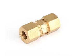 Wholesale Compression Tube Pipe Fitting Brass Straight Coupling OD Connector from china suppliers