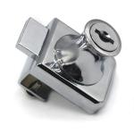 zinc alloy Single Glass Door Lock , Display Cabinet Lock For 8-12mm glass