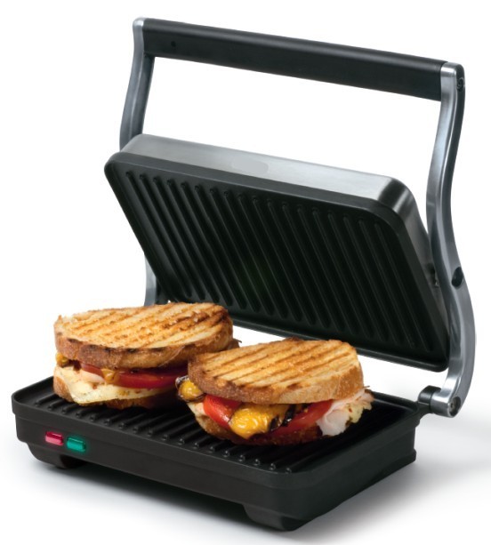2 Slices Panini Press With Aluminum Die Cast Arms
