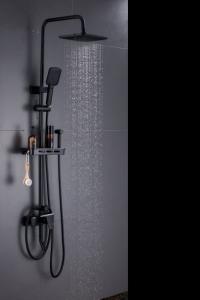 Wholesale Rotation Matte Black Wall Mount 4way Rain Shower Faucets from china suppliers