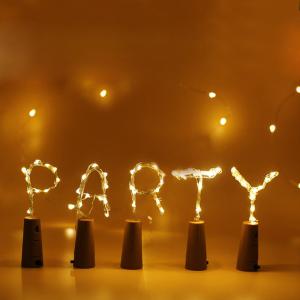 Wholesale String led Wine Bottle with Cork 20 LED Bottle Lights Battery Cork for Party Wedding Christmas Halloween Bar Decor Warm from china suppliers