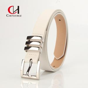 Wholesale Custom Ladies Leather Belt Classic Square Sliver Pin Buckle Denim Belt from china suppliers