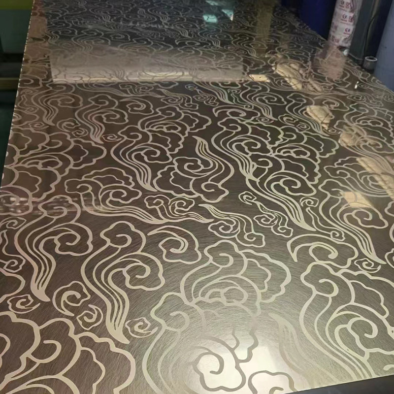 PVD Color Coating Etching Stainless Steel Sheet 304 Decorative Wall Metal Sheet