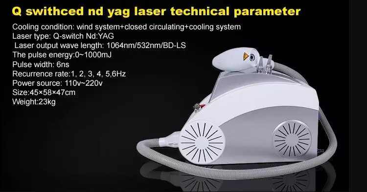 HOT sale Q switched ND YAG Laser / 532 &1064 &1320nm Yag Laser Tattoo Removal Machine Price / Carbon Laser Peel Machine