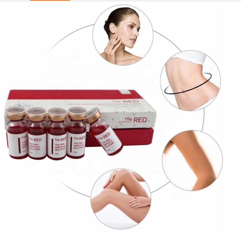 5*10 ml RED Ampoule Solution Lipo Lab Ppc Slimming Injectable
