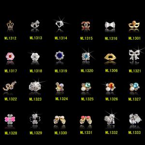 Wholesale Hot NEW Wholesale Alloy Jewelry 3D Nail Art Jewelry Nail rhinestones Sticker Supplier Number ML1312-1333 from china suppliers