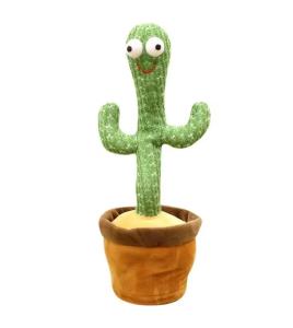 Wholesale Hot USB Charging Cute Dancing Flower Pot Plush Cactus Doll Electronic Twist Sing Swing Stuffed Plush Toy Talking Cactus from china suppliers