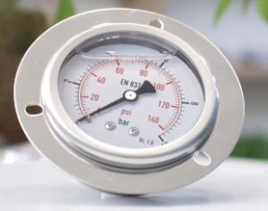 Wholesale 4&quot; 5000 Psi Oil Filled Pressure Gauge 0-400 Bar Stainless Steel Manometer Front Flange from china suppliers