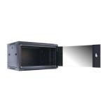 19'' Room Network Server Rack Enclosure Black Wall Mount SPCC Steel 100kg Load