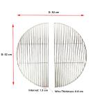 Round 15.7" Diameter Polished Kamado Charcoal Ash Basket