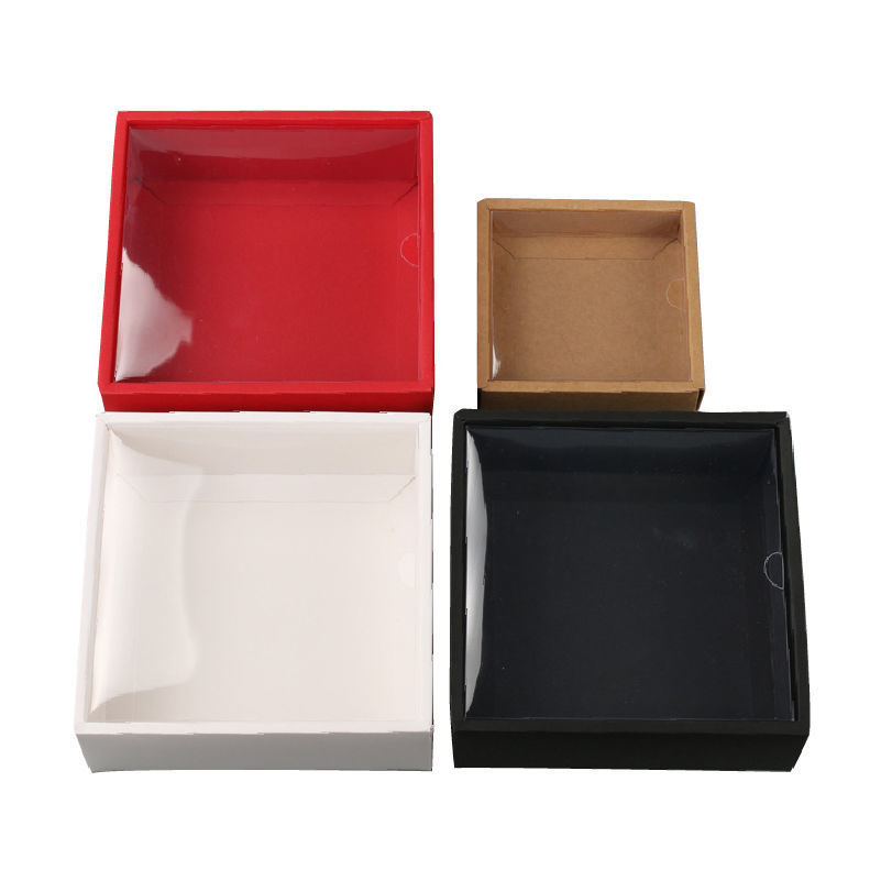 Rigid Boxes Manufacture Custom Design Simple Pvc Kraft Box Gift Packaging with Logo