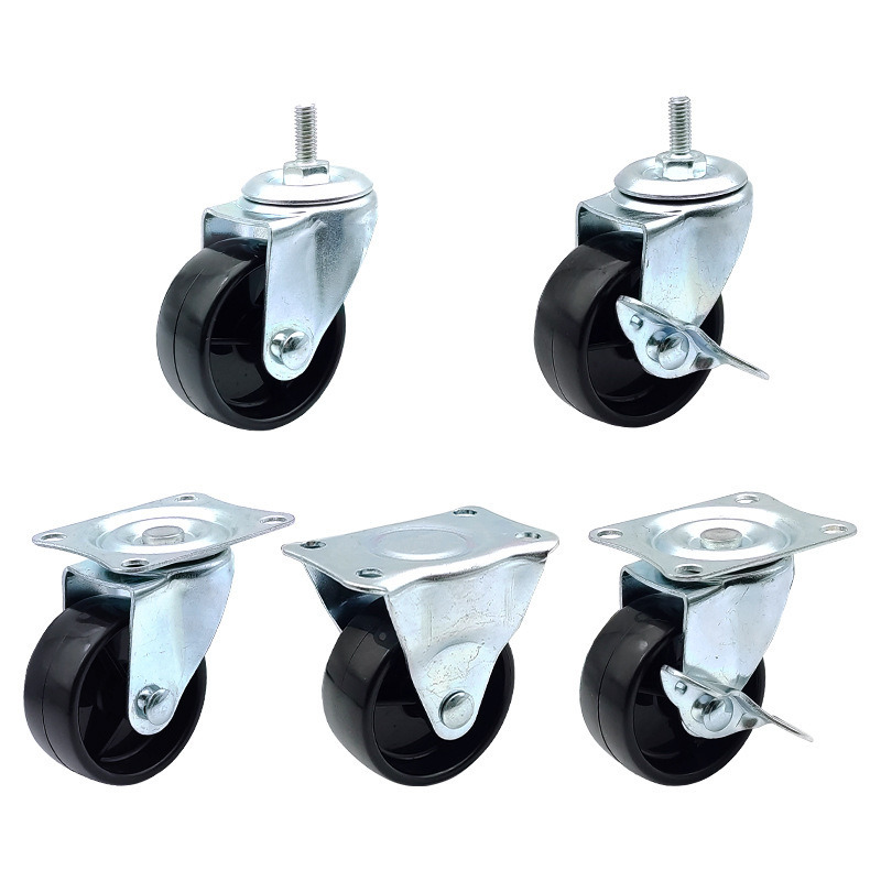 Hreaded Stem Caster Wheel 2.5&quot; Diameter Heavy Duty Adjustable Casters