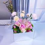 Modern Minimalist Acrylic Tea Table Square Shape For Luxurious Living Room Decor