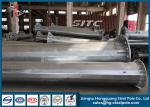12M - 30M Hot Dip Galvanized Tubular Steel Pole 110kv Voltage Long Life