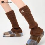 High Stretchy Embroidered Ribbed Leg Warmers For Women Winter Party Usage