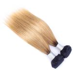 100% Virgin Peruvian Human Hair Weave 1B / 27 Straight Hair Extensions