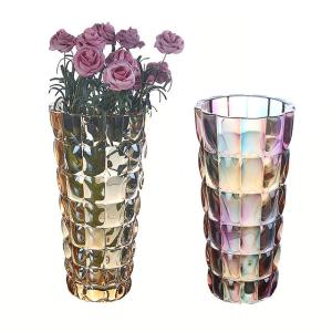 Wholesale Colorful Crystal Vase Home Decoration Vase Flower Contatiner from china suppliers
