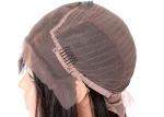 100% Brazilian Virgin Straight Human Hair Lace Front Wigs 5 Inches For Black