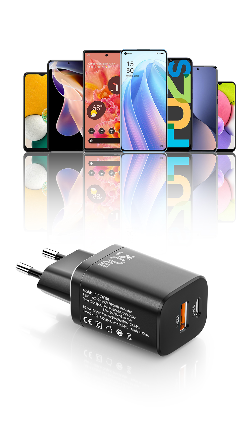 Essager 2022 Journey PD QC 30W Charger USB Type-C Fast Charging Phone Wall Charger For Mobile Phone