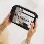 Logo Print Portable Travel Transparent Clear PVC Cosmetic Bag