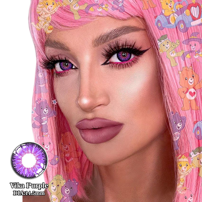 High Quality Purple Color Contact Lenses Big Eye Make Up OEM Order Online